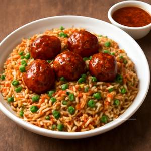 Veg manchurian fried rice