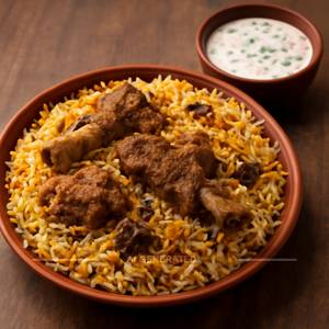 Mutton Biryani With Raita