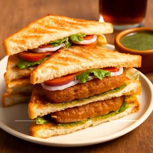 Aloo tikki club sandwich 