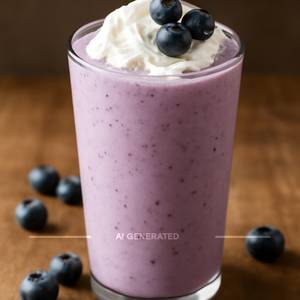 Luscious bloue berry belgian shake