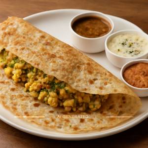 Rava Paneer Masala Dosa