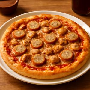 Chicken sausage pizza
