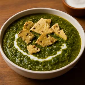 Methi Palak Papad Ka Saag