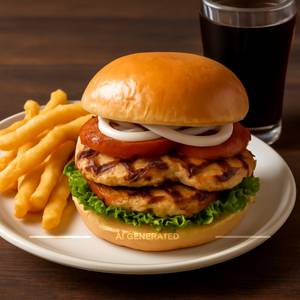 Grilled Chicken Burger Combo