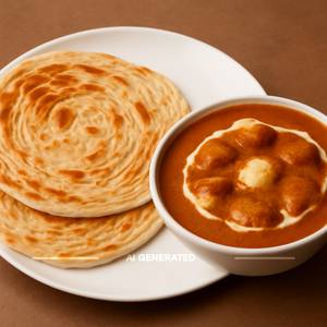 Soya Bean Buttery Masala And 2 Laccha Paratha