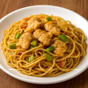Chicken noodles half