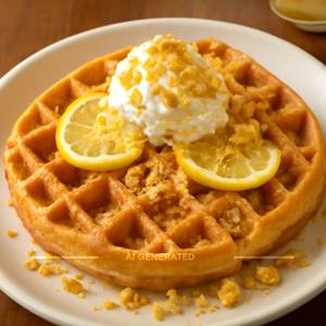 Lemon crunch waffle