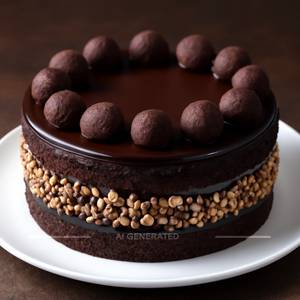 Dark truffle cream nuts cake [400 g]