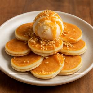 Butterscotch crunch pancakes [8 pieces]