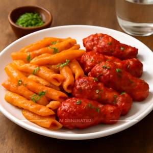 Pasta spicy wings