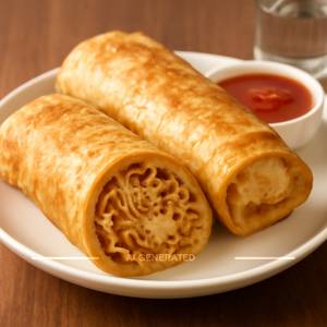Anda noodles cheese roll