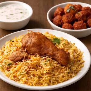 Chicken Biryani + Chicken 65                                    