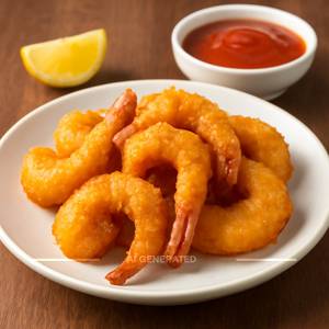 Golden fry prawns