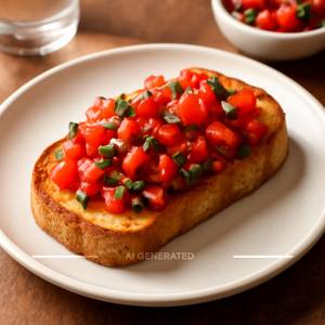 Tomato caper bruschetta
