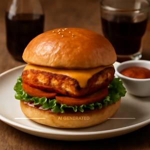 Tandoori Cheese Paneer Burger