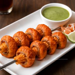 Mushroom tikka kebab