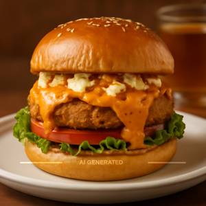 Peri Peri Veg Cheese Burger