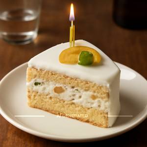 Cassata cake with candle
