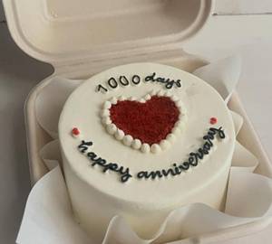 Customize Anniversary Red Velvet Bento Cake