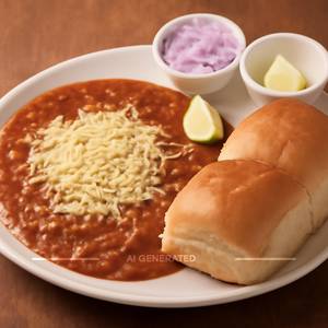 Cheese pav bhaji