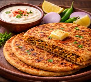 Pyaz Paratha + Dahi