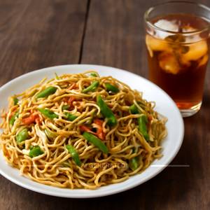 Veg. Chowmein + Ice Tea