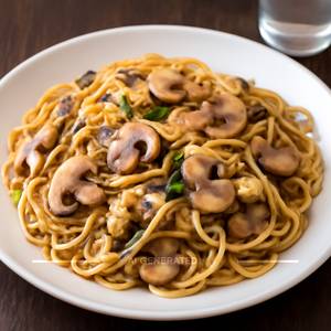 Egg Mushroom Noodles