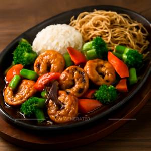 Prawns Black Pepper Sizzler