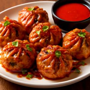 Schezwan Fried Momos (6 Pieces)