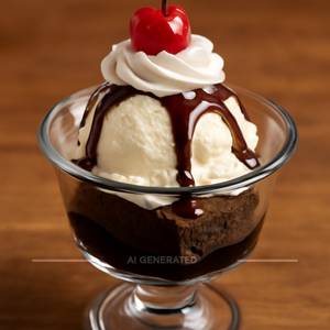 Brownie sundae