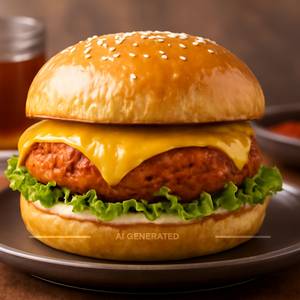 Tandoori veg cheese burger