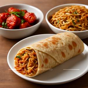 Veg Roll with Chilli Paneer with Noodles
