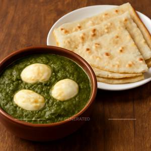Egg Palak & Rumali Roti (4 Pieces)