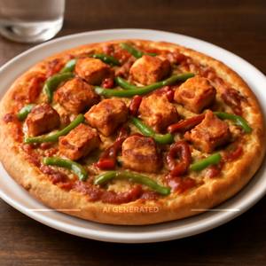 Paneer chilli pizza