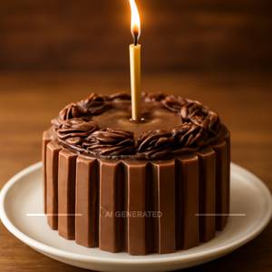 Special wala kitkate choco cake with big candle