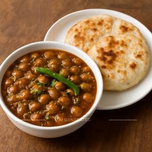 Chole Kulche (Choley + 2 Kulche)