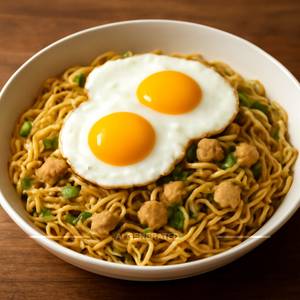 Double egg chicken noodles
