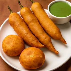 3 Mirchi Bajji & 2 Tamalapaku Bajji