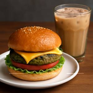 Cheese Burger+Cold Coffee