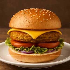 Classic Burger With Cheese Slice