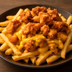 Chicken loaded fries