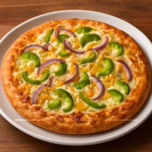 Onion capsicum cheese pizza