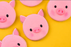Pig Iced Cookie