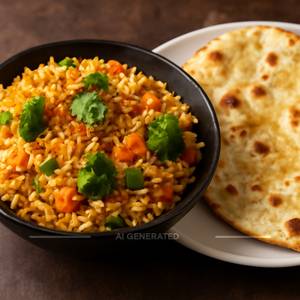 Hyderabadi Biryani + Butter Naan (1Pc)                                     