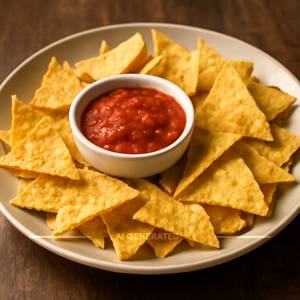 Nachos With Salsa Dip