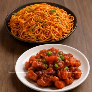 Dragon Chicken (B/L) + Chicken Schezwan Noodles