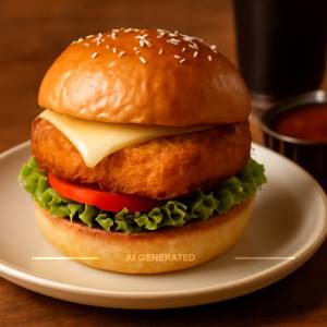 Crispy Paneer Cheese Burger