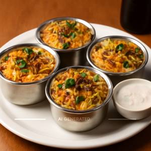 Veg Hyderabadi Biryani (Pack of 4)?                                        
