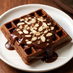 Almond choco waffle