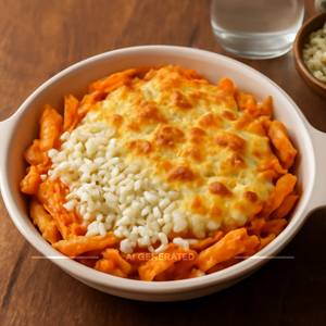 Dual cheese baked pasta